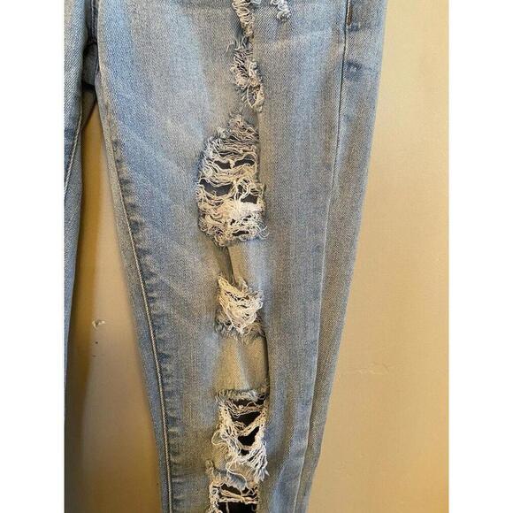 Refuge Destressed Denim Raw Hem Jeans Sz.2 - Picture 4 of 11